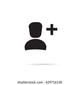 add friend vector flat icon