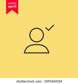 Add friend vector icon. Add member  vector sign. Add person social sign. Yellow background. EPS 10