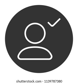 Add friend vector icon. Add member  vector sign. Add person social sign. Gray background. Flat sign.