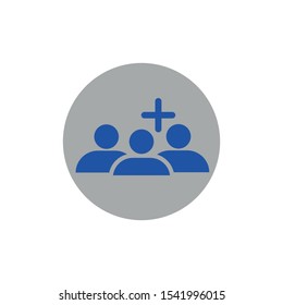 Add friend vector icon. People icon symbol. User icon