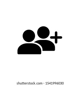 Add friend vector icon. People icon symbol. User icon