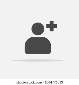 add friend vector icon for social media and symbol