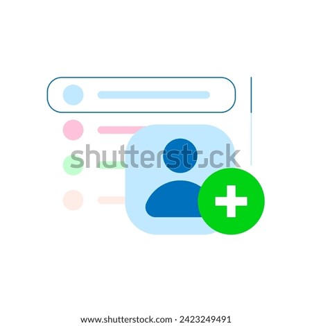 add friends, contact access permission concept illustration flat design vector. modern graphic element for landing page ui, infographic, icon