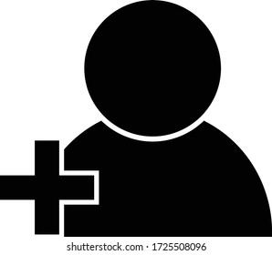 Add friends icon. Vector illustration