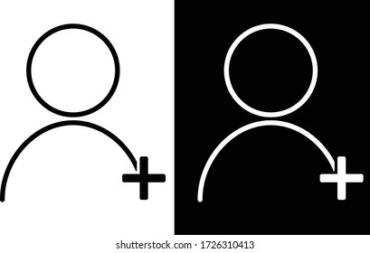Icono de añadir amigos. Ilustración del vector