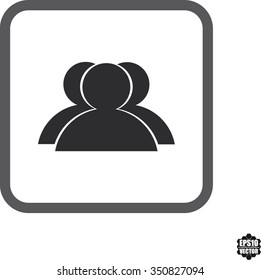 Add to friends. Single flat icon.Vector illustration.