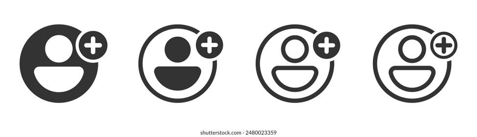 Add to friends vector flat icon concepts designs