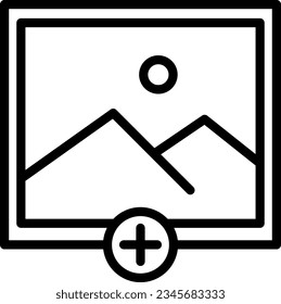 Add Gallery Image Outline Icon