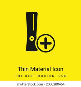 Add Game Console Symbol minimal bright yellow material icon