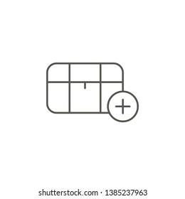Add, gaming, media, plus, treasure vector icon. Element of simple icon for websites, web design, mobile app, info graphics. Thick line icon for website design and development