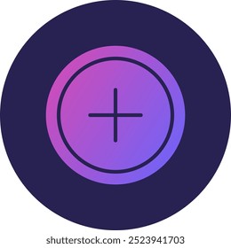 Add Glyph Circle Gradient Icon