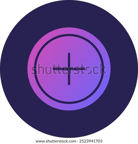 Add Glyph Circle Gradient Icon