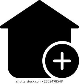 agregar vector de ilustración de icono de glifo