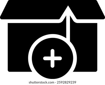 add glyph icon illustration vector