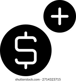 add glyph icon illustration vector