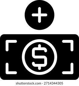 add glyph icon illustration vector