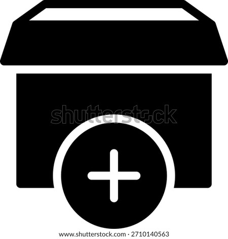 add glyph icon illustration vector