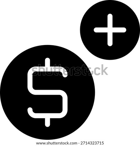 add glyph icon illustration vector