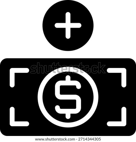 add glyph icon illustration vector