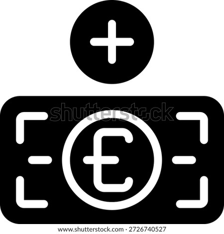 add glyph icon illustration vector