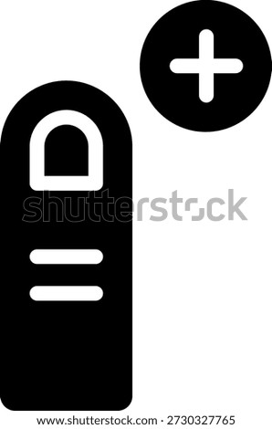 add glyph icon illustration vector