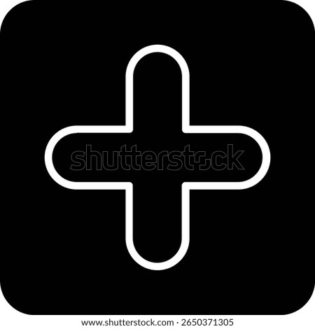 Add Glyph Vector Icon Design