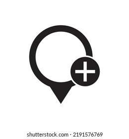 Add GPS icon design. isolated on white background. vector illustration