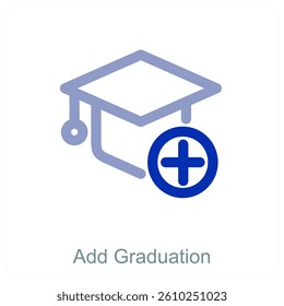 Add Graduation and education icon concept
