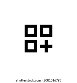 add grid pixel perfect icon design. Flat style design isolated on white background. Vector illustration