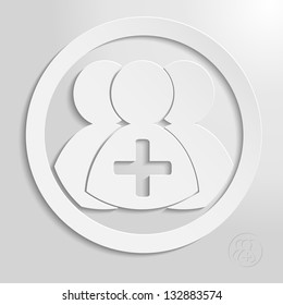 add group circle eps10 vector icon, bright style for your design