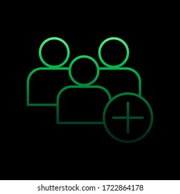 add group of contacts nolan icon. Simple thin line, outline vector of sosial media network icons for ui and ux, website or mobile application