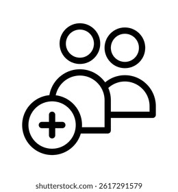 Add Group Icon Vector Symbol Design Illustration