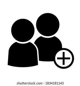 Add group user icon on white background