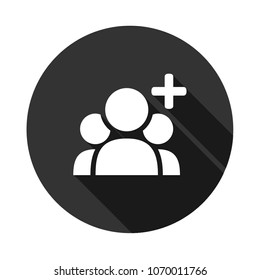 add group vector icon, add people sign