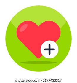 Add heart icon, editable vector 