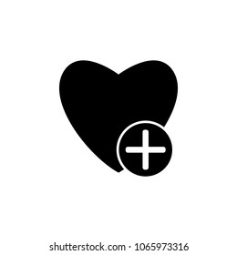add heart icon. Element of simple icon for websites, web design, mobile app, info graphics. Signs and symbols collection icon for design and development on white background