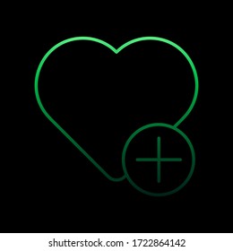 add heart nolan icon. Simple thin line, outline vector of sosial media network icons for ui and ux, website or mobile application