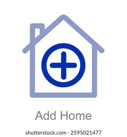 Add Home and house icon concept