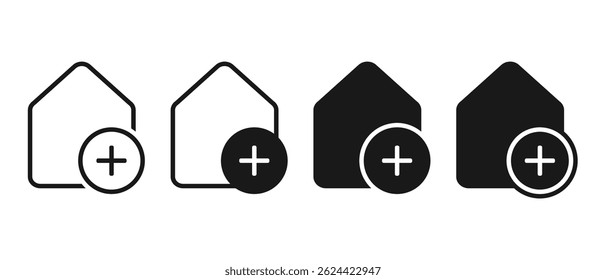 Add home house icon. Illustration vector