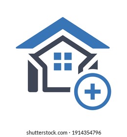 Add home icon (vector illustration)