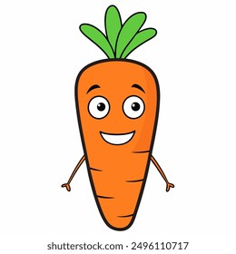 Add humor to your projects with this funny carrot cartoon vector illustration. Perfect for kids’ designs, food graphics, and cheerful art. Ideal for playful and creative works