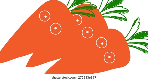 Adicione humor a seus projetos com esta ilustração divertida do vetor do desenho animado da cenoura. Perfeito para designs infantis, gráficos de comida e arte alegre. Ideal para obras lúdicas e criativas