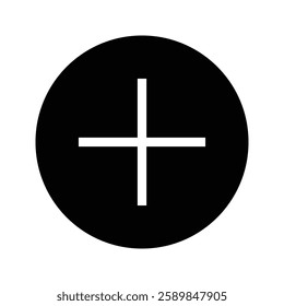 Add icon. Addition Symbol In Mathematics Isolated on a white background.