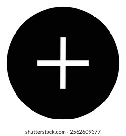 add icon in black circle