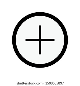 Add Icon Circle Plus Button Vector Illustration. - Symbol,icon,sign,more,zoom Etc.