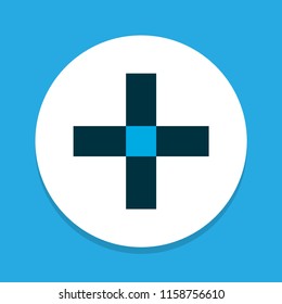 Add icon colored symbol. Premium quality isolated plus element in trendy style.