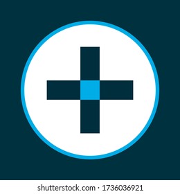 Add icon colored symbol. Premium quality isolated plus element in trendy style.