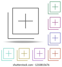 add icon. Elements of business in multi color style icons. Simple icon for websites, web design, mobile app, info graphics