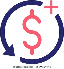Add Icon Fill Vector Illustration