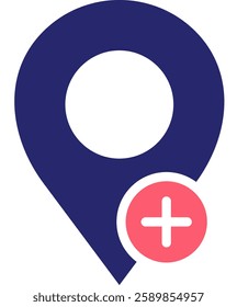 Add Icon Fill Vector Illustration